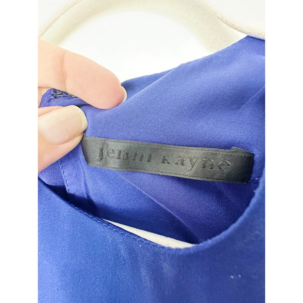 Jenni Kayne Blue Silk Long Sleeve Dress Size M - Picture 10 of 11